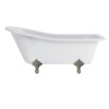 Finish (Select from Range Below): with Traditional feet in brushed nickel