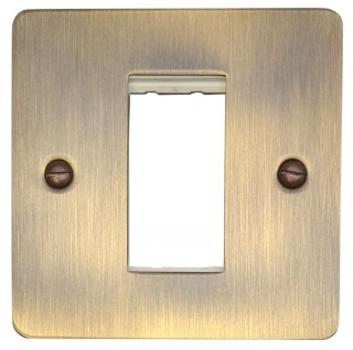 Flat Antique Brass Modular Plate (1 Module Space)