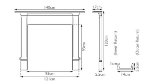 Alice Cast Iron Fire Surround