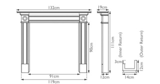 The Derry Fire Surround - Oak