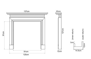 The Wessex Fire Surround - Pine