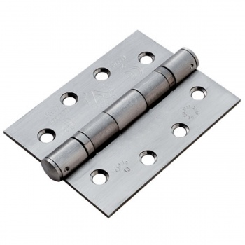 4'' Heavy Duty Ball Bearing Butt Hinge SS (pair) - Satin Stainless Steel