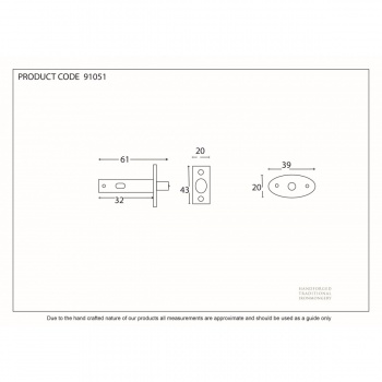 Satin Chrome Security Door Bolt