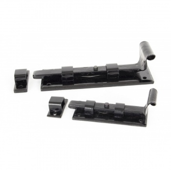 Black 6'' Straight Door Bolt