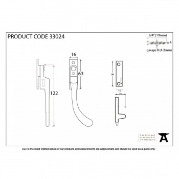 Black Night Vent Peardrop Fastener RH - Locking