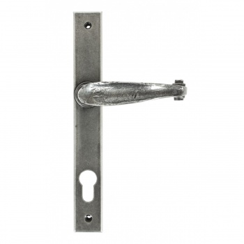 Pewter Patina Cottage Slimline Lever Espag. Lock Set