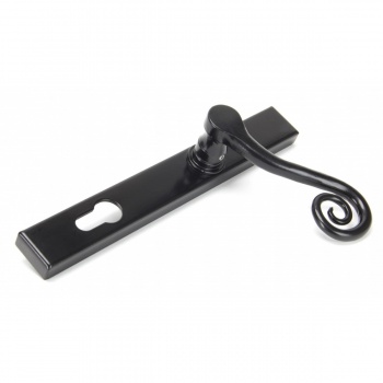 Black Monkeytail Slimline Lever Espag. Lock Set - Right Hand