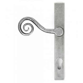 Pewter Patina Monkeytail Slimline Lever Espag. Lock Set - Left Hand