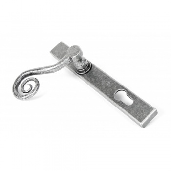 Pewter Patina Monkeytail Slimline Lever Espag. Lock Set - Left Hand