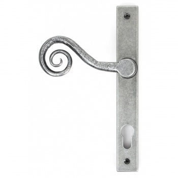 Pewter Patina Monkeytail Slimline Lever Espag. Lock Set - Right Hand