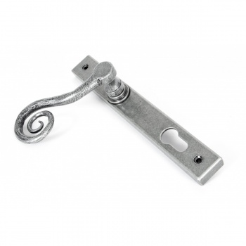 Pewter Patina Monkeytail Slimline Lever Espag. Lock Set - Right Hand