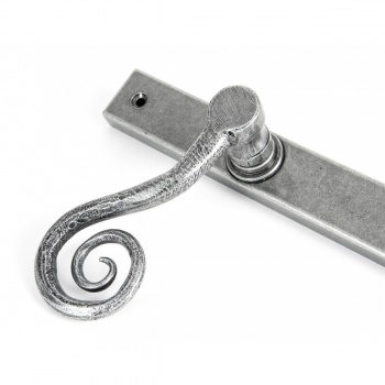 Pewter Patina Monkeytail Slimline Lever Espag. Lock Set - Right Hand