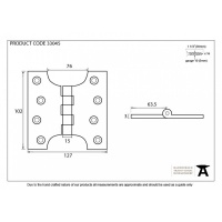 Black 4'' X 3'' X 5'' Ball Bearing Parliament Hinge (Pair)