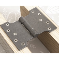 Pewter 4'' X 3'' X 5'' Ball Bearing Parliament Hinge (Pair)