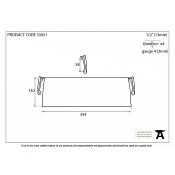 Polished Brass Letterplate Cover - Large