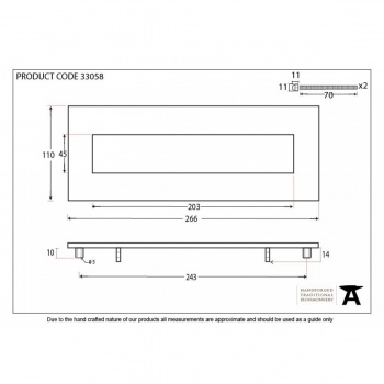 Pewter Small Letterplate