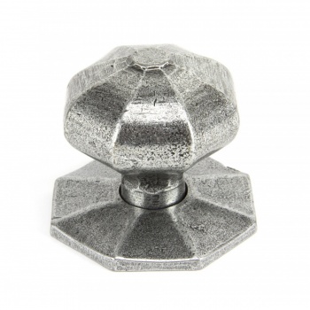 Pewter Octagonal Mortice/Rim Knob Set - Large