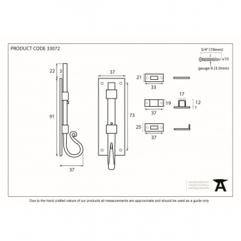 Black 4'' Shepherd'S Crook Universal Bolt