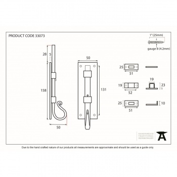 Black 6'' Shepherd'S Crook Universal Bolt