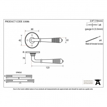 Polished Nickel Reeded Lever On Rose Set