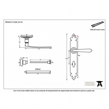 Cromwell Sprung Lever Bathroom Set