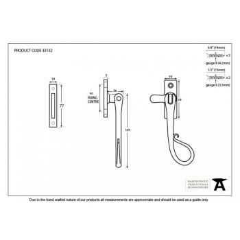 Beeswax Shepherd's Crook Fastener