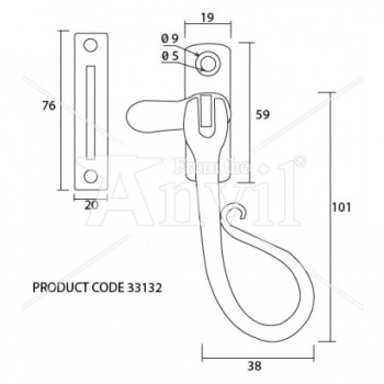 Shepherd's Crook Reversible Fastener