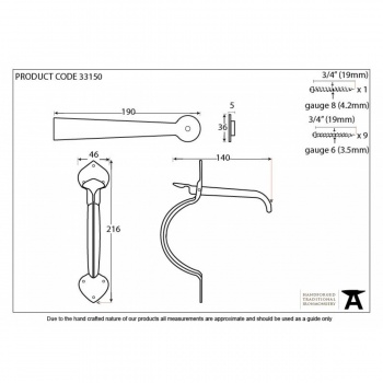 Beeswax Gothic Thumblatch