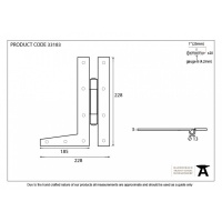 Beeswax 9'' Hl Hinge (Pair)