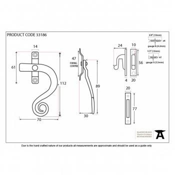 Beeswax Monkeytail Fastener RH