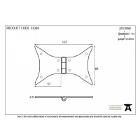 Beeswax 5'' Butterfly Hinge (Pair)