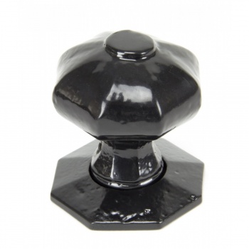 Black Octagonal Mortice/Rim Knob Set