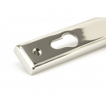 Polished Nickel Reeded Slimline Lever Espag. Lock Set