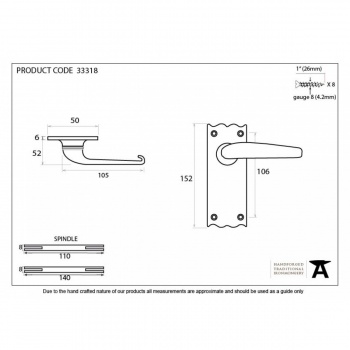 Black Oak Lever Latch Set