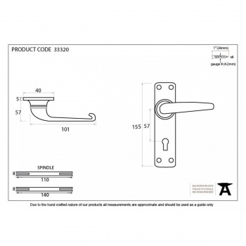 Black Smooth Lever Lock Set