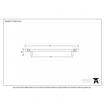 Natural Smooth Bar Pull Handle - Medium