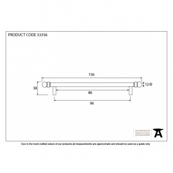 Black Bar Pull Handle - Small