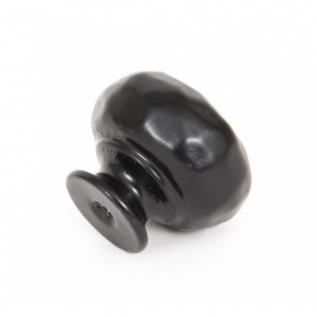 Black Hammered Knob - Small