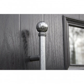 Pewter Beaten Ball Finial (Pair)