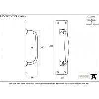 Beeswax Pull Handle On Backplate