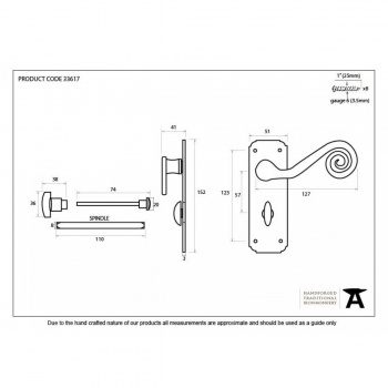 Pewter Monkeytail Lever Bathroom Set