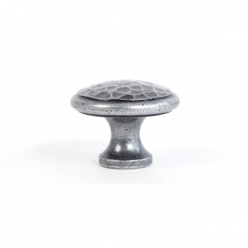 Pewter Beaten Cupboard Knob - Large