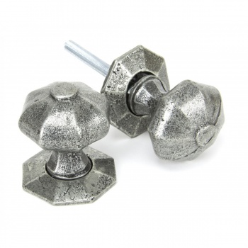 Pewter Patina Octagonal Mortice/Rim Knob Set