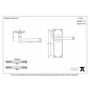 Pewter Avon Lever Latch Set