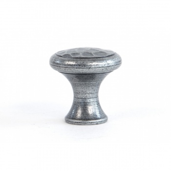 Pewter Beaten Cupboard Knob - Small