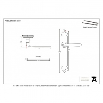 Pewter Cromwell Sprung Lever Latch Set