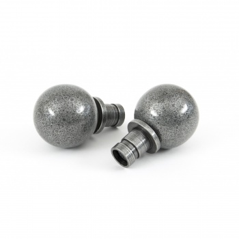 Pewter Patina Ball Finial (Pair)