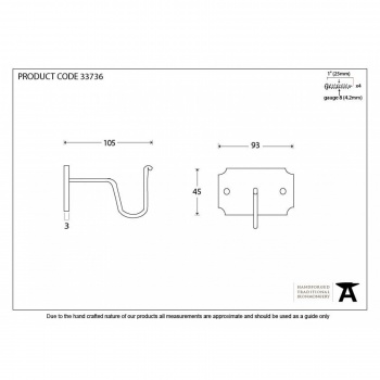 Pewter Mounting Bracket (Pair)