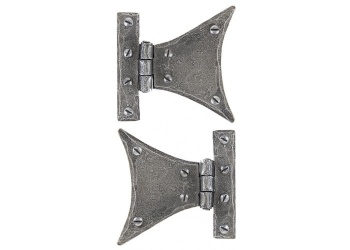 Handmade Half Butterfly Hinge 3'' (pair) - Pewter Patina