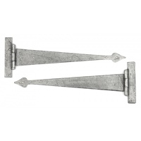 Pewter 15'' Arrow Head T Hinge (Pair)